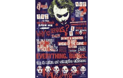 Bild på musmatta Poster DC Comics Batman – Joker quotes i färgen Röd, Blå från DC Comics mot vit bakgrund.