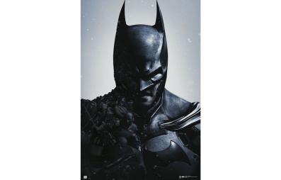 Bild på musmatta Poster Batman Arkham Origins i färgen Svart, Blå från DC Comics mot vit bakgrund.